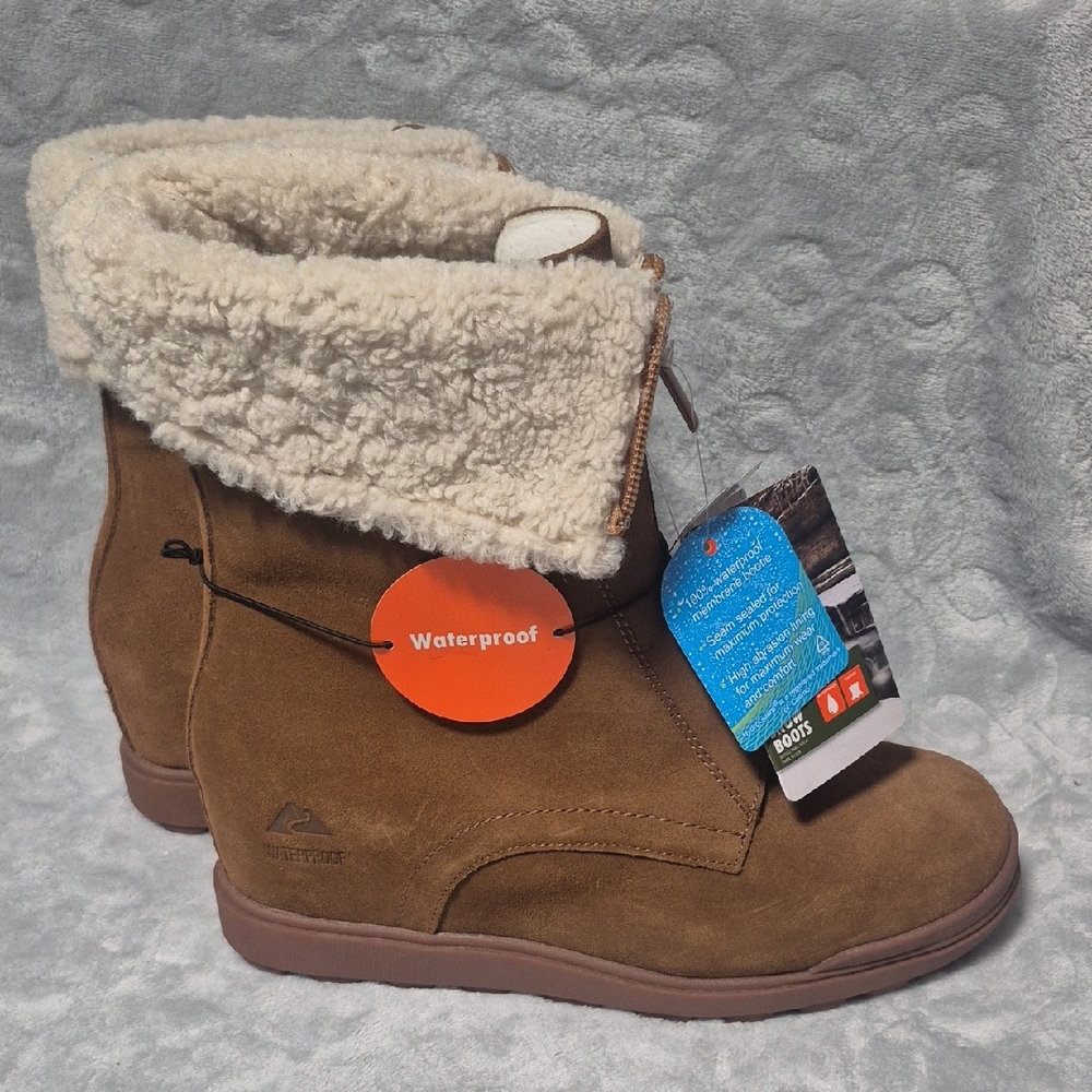 Ozark Trail Brown Winter Waterproof Boots Size 10